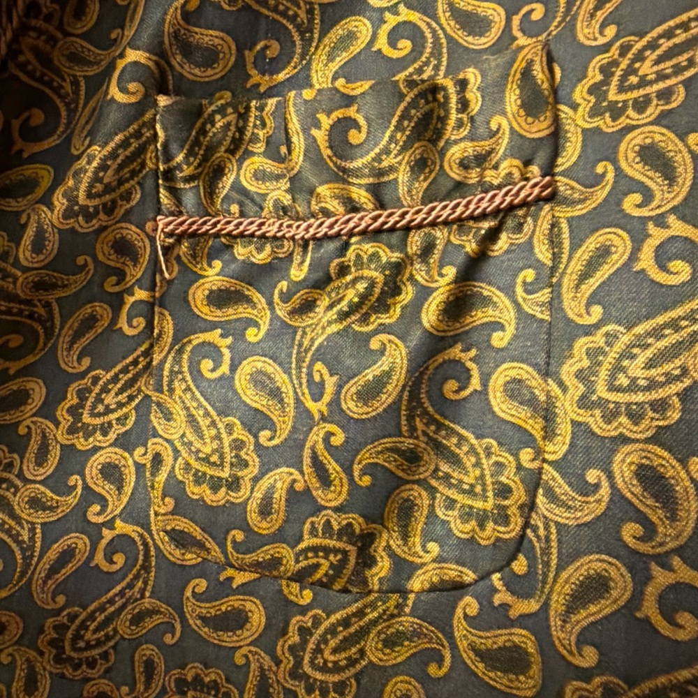 Vintage Creation 60’s/70’s Lordy Paris Paisley Smoking Jacket Robe Unisex - Picture 11 of 16